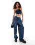 Calvin Klein Jeans denim tube top in dark wash