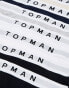 Topman 7 pack trunks in black, white, grey marl navy and stone with white waistband