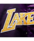 Men's Purple Los Angeles Lakers Big and Tall Hardwood Classics Raglan Satin Full-Snap Jacket