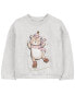 Baby Ice Skating Bear Fleece Sweatshirt 18M