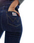 Wrangler high waisted pocket detail flare jeans in dark blue