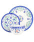 Tierra Star Hand-Painted 12 Piece Dinnerware Set