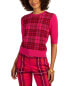 Trina Turk Mackenzie Plaid Wool Crewneck Sweater Women's Xs