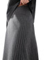 Object volume midi skirt co-ord in grey pinstripe