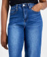 Juniors' High Rise Cropped Barrel Jeans