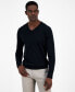 Men's Solid V-Neck Cotton Sweater, Created for Macy's