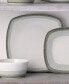 Colorscapes Layers Square Dinner Plate Set of 4, 10.75"