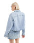 Calvin Klein Jeans boxy denim shirt jacket in light wash