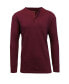 Men's Oversized Waffle-Knit Thermal Henley Shirt