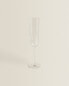 Straight crystalline flute glass