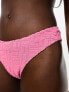 The Frolic paradise high waist panel geo block towelling bikini bottom in pink