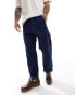 Lee unisex workwear capsule relaxed canvas carpenter trousers in rinse dark wash