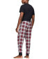 Men's Plaid Waffle-Knit Jogger Pajama Pants