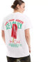 ASOS DESIGN oversized t-shirt with ice lolly graphic in white