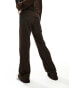 ONLY fold over waistband flare co-ord trouser in brown