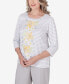 Women's Charleston Striped Embroidered Top