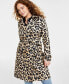 Women's Leopard-Print Classic Trench Coat, Created for Macy's