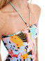 Superdry Mini beach dress in jungle peach