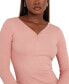 Women's Kyla Ribbed Henley Long-Sleeve Top