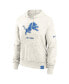 Women's Cream Detroit Lions Gym Vintage-like Logo Pullover Hoodie