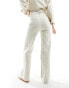 JJXX straight fit high waisted jeans in white