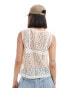 Object cropped crochet top in cream