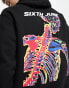 Sixth June thermal hoodie in black