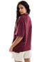 Levi's Short Stack box tab logo relaxed fit t-shirt in burgundy