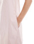 & Other Stories a-line shift dress in pink structured satin