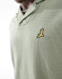 Brave Soul waffle polo shirt in sage green