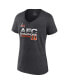 Women's Heathered Charcoal Cincinnati Bengals 2021 AFC Champions Locker Room Trophy Collection V-Neck T-shirt