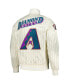 Men's Cream Arizona Diamondbacks Cooperstown Collection Pinstripe Retro Classic Satin Full-Snap Jacket