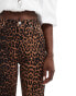 Miss Selfridge leopard straight leg jean