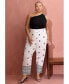 Plus Size Embroidered Ankle Pant