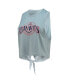 Women's Light Blue Atlanta Braves Open Back Twist-Tie Tank Top