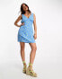 Nobody's Child Harriet lemon print mini dress in blue