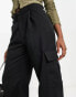 Monki cargo trousers in black