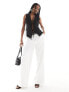 Extro & Vert tailored wideleg trousers in white co-ord