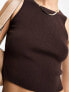 Pacsun fine gauge knitted vest in coffee bean