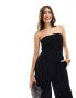 Edited bandeau utility jumpsuit in black