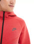 Nike Tech Fleece full zip hoodie in red