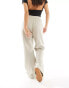 Kaiia Petite wide leg joggers in stone