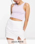 ASOS DESIGN Petite split front tennis skort in white