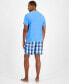 Men's Solid T-Shirt & Woven Plaid Boxer Set, Created for Macys