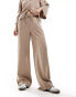 Object soft draw string waist wide leg trouser co-ord in stone