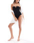 & Other Stories v neck swimsuit in black