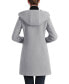 Women's Ella Asymmetrical Hooded Boucle Wool Coat with Removable Bib