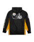 Men's Black Distressed Pittsburgh Steelers Team OG 2.0 Anorak Vintage-Like Logo Quarter-Zip Windbreaker Jacket