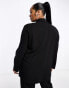 ASOS DESIGN Curve jersey slouchy suit blazer in black