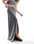 Mango tailored split front skirt on grey